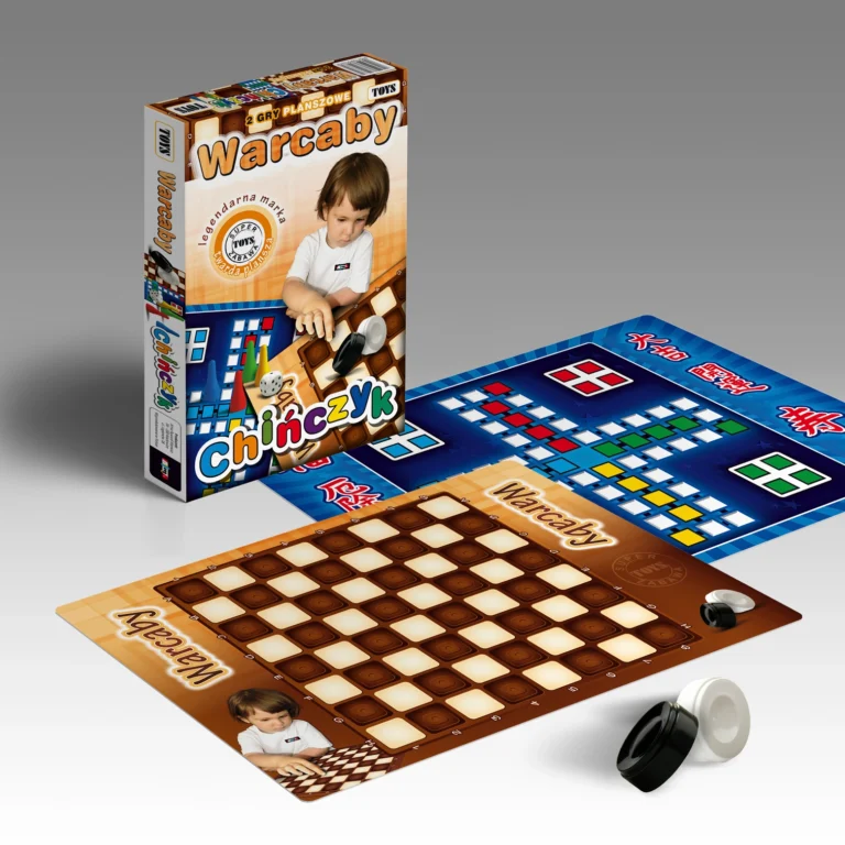 gra planszowa Warcaby Chinczyk pudelko plansza toys Alma
